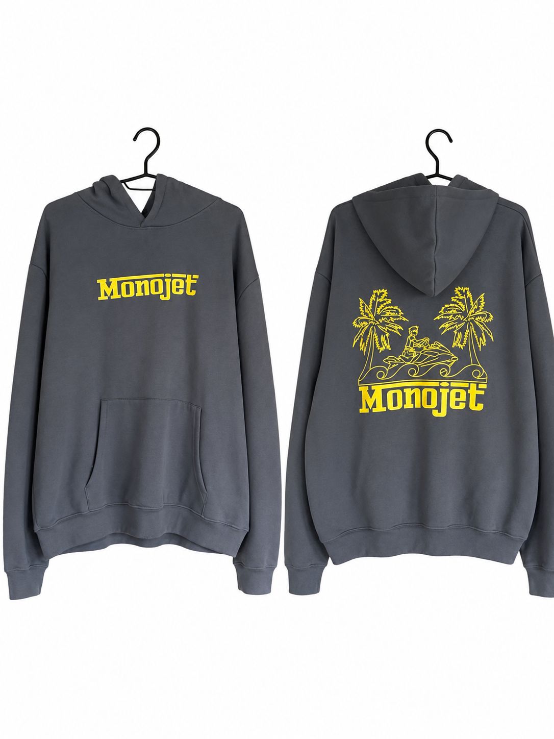 Sudadera Gris Logo Amarillo
